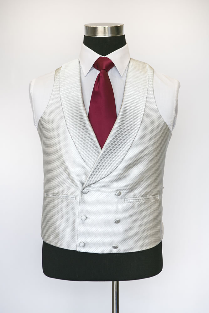 Double Breasted Silver Elite Waistcoat