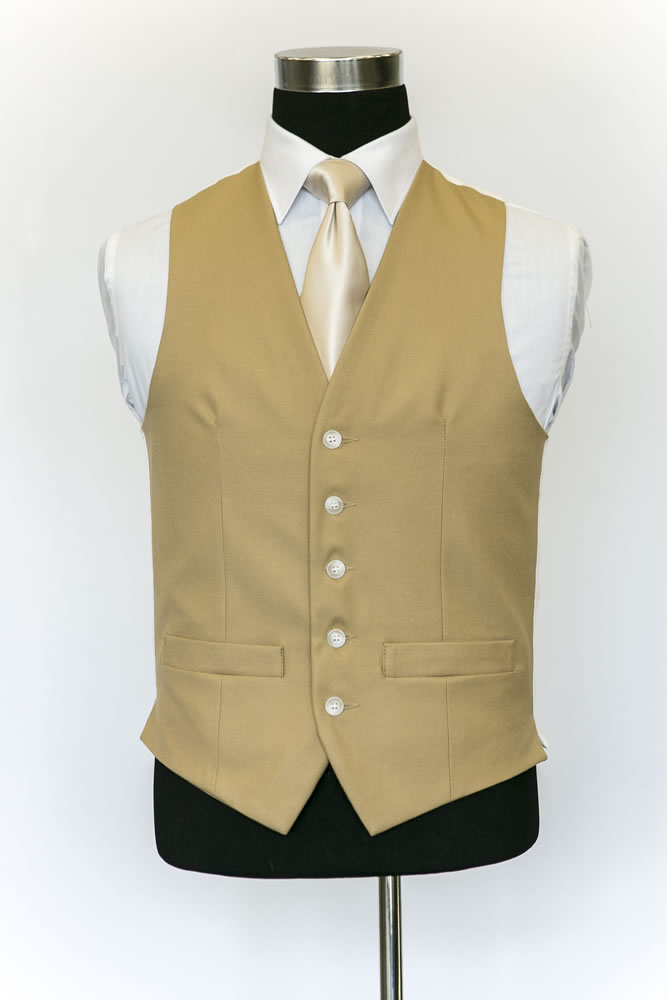 Single Breasted Brown Wool Waistcoat