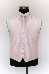 Single Breasted Pink Silk Waistcoat