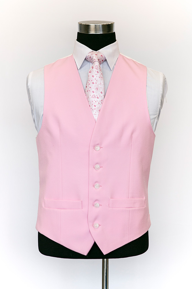 Single-Breasted-Pink-Wool-Waistcoat