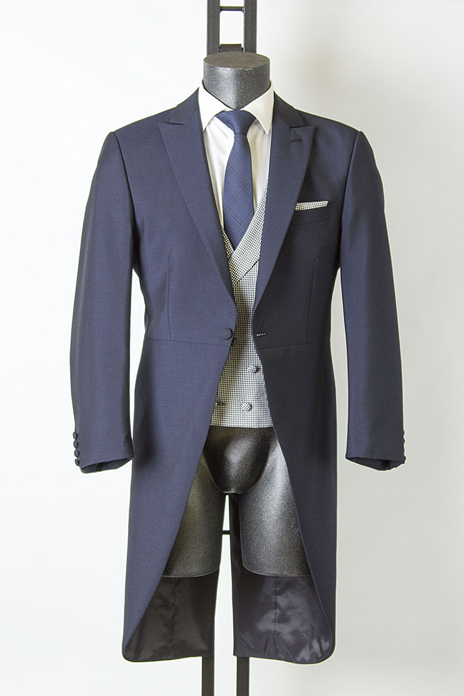 navy morning suit