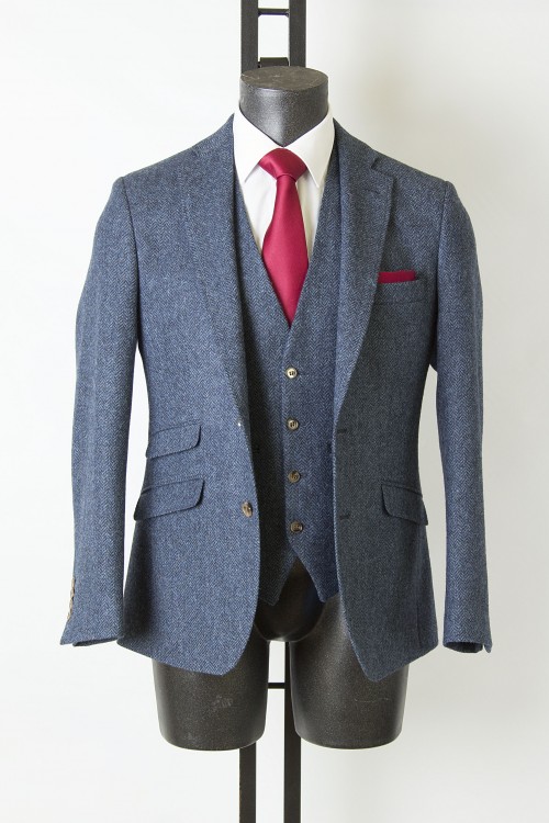 Navy Tweed Suit