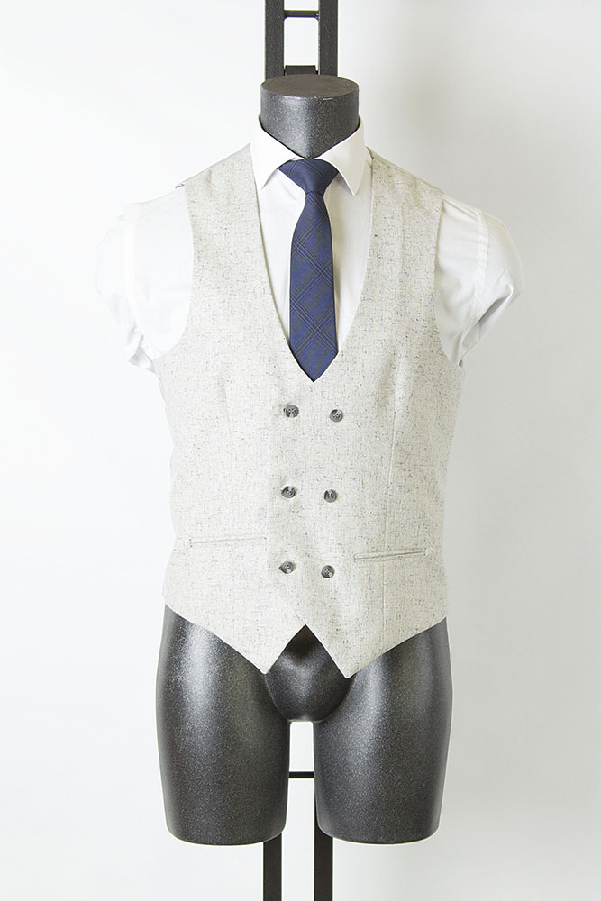 Silver double breasted discount waistcoat