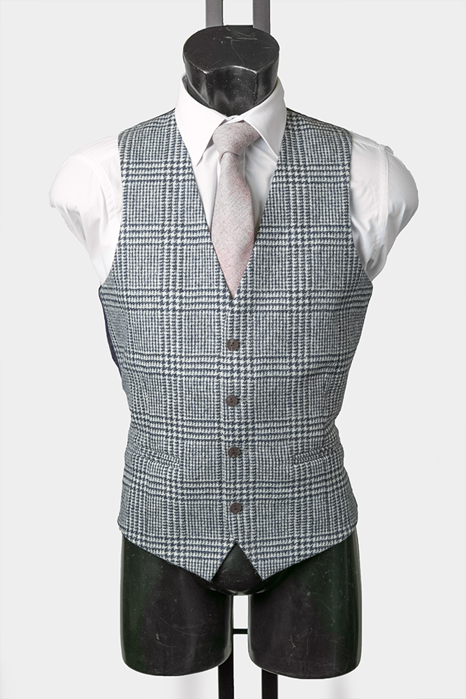 Grey Check Waistcoat